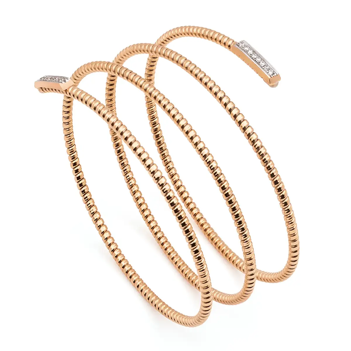 Fotografía para ecommerce de bracalete de oro y diamantes engarzados