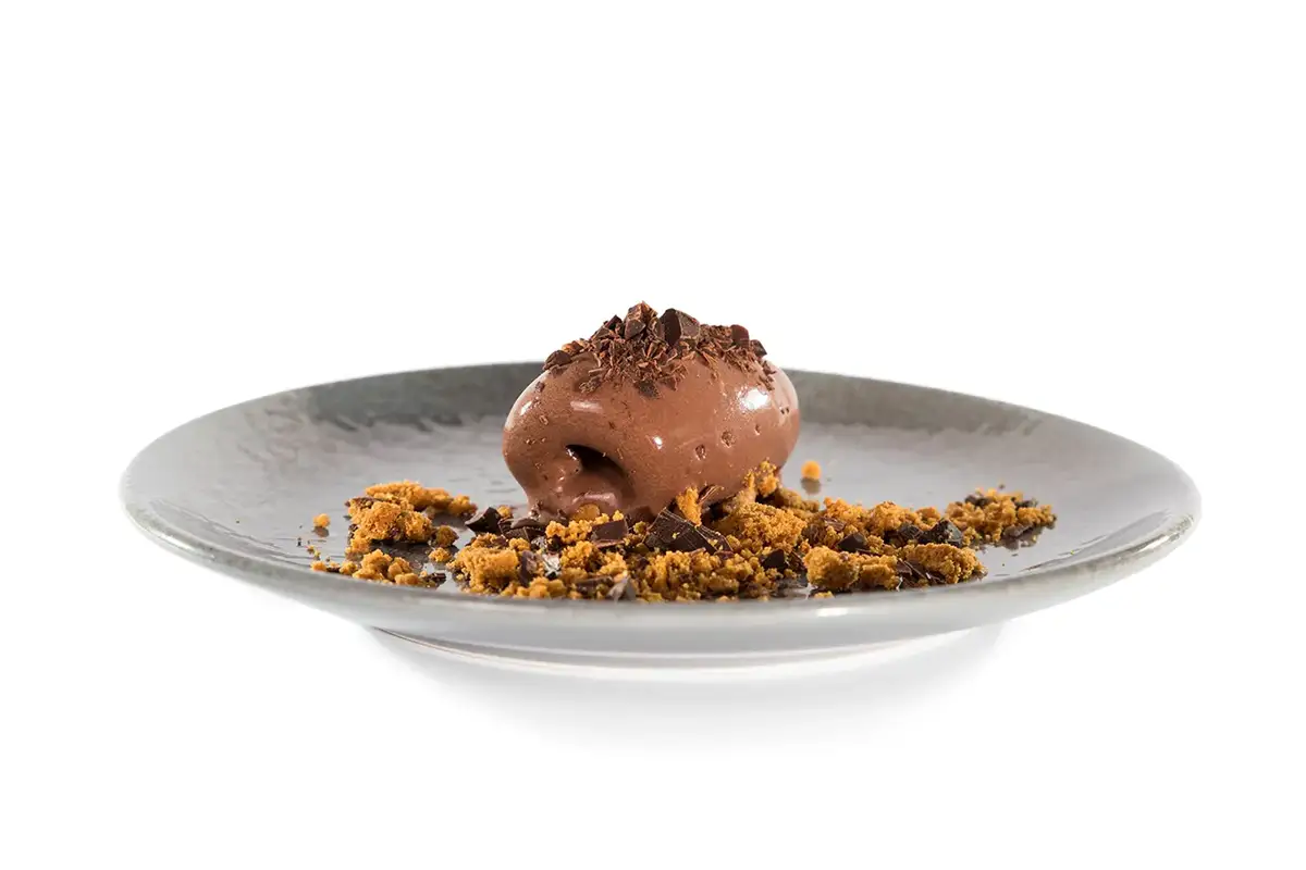 Fotografía de helado de chocolate para carta y delivery